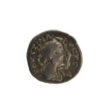 Denarius, Marcus Aurelius (121–180; Roman emperor 161–180) and Faustina the Younger (ca. 130–176;