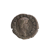 denarius, Lucius Verus (130–169; Roman emperor 161–169), obverse: Emperor's head right, pearl