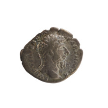 Denarius of Lucius Verus (130–169; Roman emperor 161–169). Obverse: Emperor's laureate head right;