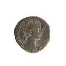 denarius, Marcus Aurelius (121–180; Roman emperor 161–180); imperial busts of Commodus (161–192;