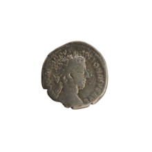 Denarius of Commodus (reign 177–192 CE). Obverse: Emperor's head right, laurel wreath; pearl
