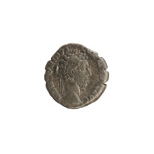 Denarius, Commodus (161–192; Roman emperor 177–192). Obverse: emperor's bust right, laurel wreath,