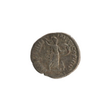 Denarius of Commodus (reign 177–192). Obverse: laureate, draped bust of the emperor right; legend M