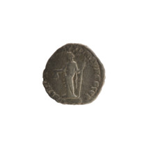 Denarius of Commodus (161–192; Roman emperor 177–192). Obverse: emperor's head right, laurel