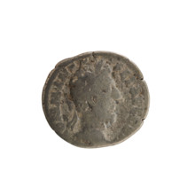 Denarius of Commodus (reign 177–192). Obverse: Laureate bust of the emperor right; legend (very