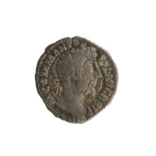Denarius of Commodus (161–192; Roman emperor 177–192). Obverse: Emperor's head right, wearing a