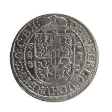 Male bust in armor; obverse: bust facing right in mitre and electoral mantle, sceptre in right