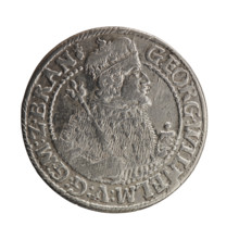 male bust in armor, coats of arms, George William Hohenzollern (Elector of Brandenburg; Duke of
