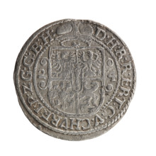 Obv. Bust facing right in mitre and electoral mantle. A sceptre in his right hand, the left resting