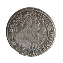 Obv. Bust facing right in mitre and electoral mantle. A sceptre in his right hand, the left resting