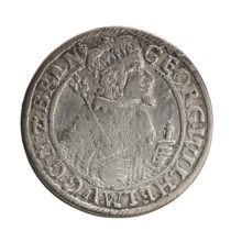 Obv. Bust facing right in mitre and electoral mantle. A sceptre in his right hand, the left resting
