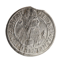 Obv. Bust facing right in mitre and electoral mantle. A sceptre in his right hand, the left resting