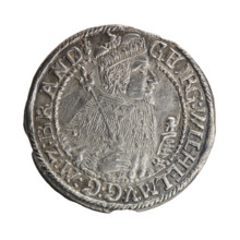 Obv. Bust facing right in mitre and electoral mantle. A sceptre in his right hand, the left resting