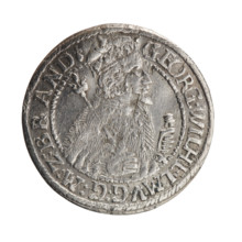 Obv. Bust facing right in mitre and electoral mantle. A sceptre in his right hand, the left resting