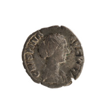Denarius, Commodus (161–192), obverse: bust of Empress Crispina (164–192?) right, draped, hair in a