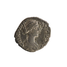 Denarius, Commodus (161–192; Roman emperor 177–192) and Crispina (164–192?; Roman empress 178–191).