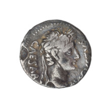 denarius subaeratus, Octavian Augustus (63 BC–14; Roman emperor 27 BC–14), comet; iconography: