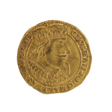 Obv. Bust turned right with long hair, pointed beard and mustache, wearing a ducal mitre, collar