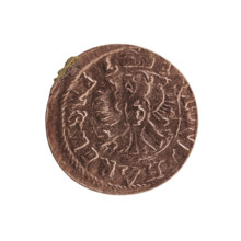 Szelag forgery from the period; obverse: Prussian eagle with monogram IC on its chest; rim between