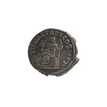 Denarius of Alexander Severus (reigned 222–235). Obverse: bust of the emperor right. Reverse: Roma
