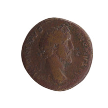 Sestertius, Antoninus Pius (86–161; Roman emperor 138–161), issuer; obverse: head of the emperor in