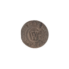 szelag by Ernest Pfahler, Wislica hoard (numism), 1630. Obverse: Prussian eagle with crowned letter