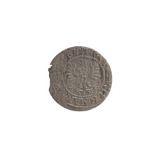 Szelag by Ernest Pfahler, from 1629. Obverse: Prussian eagle with crowned letter S on its chest;