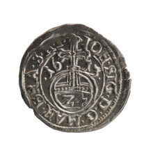 one-and-a-half-pound coin, Henryk Laffert (1612–1615), gift, cross (iconographic), orb of rule