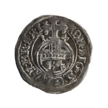 one-and-a-half, Henryk Laffert (1612-1615), cross (iconographic), orb of rule (iconographic), coats