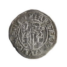 one-and-a-half, Henryk Laffert (1612-1615), cross (iconographic), orb of rule (iconographic), coats