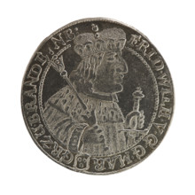 Noach Brettschneider, engraver; Jonasz Kazimierz Eulenburg, publisher. Coin, 1657, Ducal Prussia