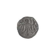 Gdansk denarius, Sigismund II Augustus (King of Poland; 1544–1572). Obverse: eagle of Royal Prussia