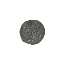 Gdansk denarius, Sigismund II Augustus (King of Poland; 1544–1572). Obverse: rim inscription, Eagle