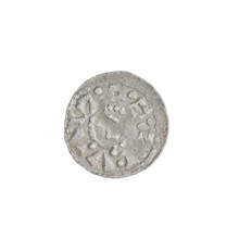 Denarius (princely type), Boleslaw II the Bold (King of Poland; 1058–1079). Obverse: head to the