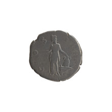 Denarius of Antoninus Pius (86–161; Roman emperor 138–161), obverse: head of the emperor in a