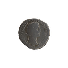 Denarius of Antoninus Pius (86–161; Roman emperor 138–161). Obverse: Head of Antoninus Pius in a
