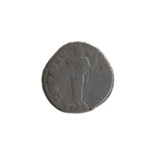 Denarius of Antoninus Pius (86–161; Roman emperor 138–161). Obverse: head of Antoninus Pius in a