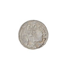 Denarius (royal type) of Boleslaw II the Bold (king of Poland, r. 1058–1079). Obverse: Crowned bust
