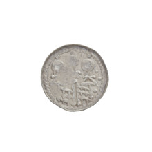 Denarius (royal type), Boleslaw II the Bold (king of Poland; 1058–1079); obverse: crowned bust of