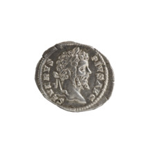 Denarius, standing emperor Septimius Severus (Roman emperor; 146–211). Obverse: SEVERVS PIVS AVG,