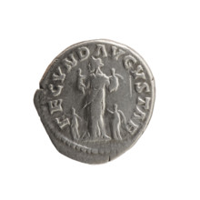 Denarius of Faustina the Younger (ca. 130–176), Roman empress 161–176; issuer: Marcus Aurelius