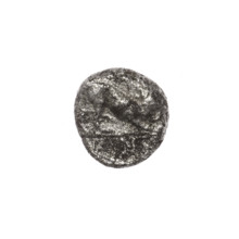Triobol, Pantikapaion; obverse: head of a beardless Satyr in an ivy wreath facing right; reverse: