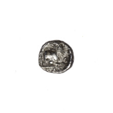hemiobol, Pantikapaion, lion protoma (iconographic), grains, Satyr's head (iconographic), Satyr