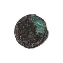 Triobol (subaerate?), Pantikapaion; obverse: head of a beardless Satyr in a willow wreath 3/4 to
