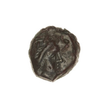bronze coin, Pantikapaion, eagles, head of Apollo (iconographic), Black Sea, birds, Apollo