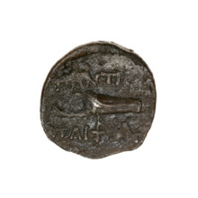 drachma, Pantikapaion; obverse: head of Apollo to the right; reverse: bow in a gorythos to the