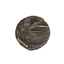 drachma, Pantikapaion; bow in a quiver (iconographic); head of Apollo (iconographic); Black Sea;