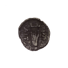 Diobol, Pantikapaion; head of Apollo (iconographic) right; reverse: lyre (musical instrument),