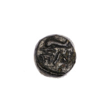 bronze coin, Pantikapaion, dolphins, head of Apollo (iconographic), Black Sea, Apollo (mythology),