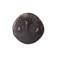 bronze coin, Pantikapaion, Dioscuri caps (iconographic), Satyr's head (iconographic), Black Sea,